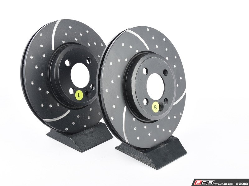 EBC GD1488 Front Brake Rotors EBC Slotted And Dimpled Pair 11.57