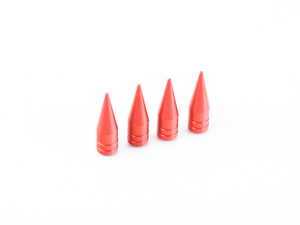 ES#3170905 - 4PCREDVSSPIKES - Spike Valve Stem Caps - Red - Lightweight anodized spike valve stem caps measuring 1.25" high! - Sickspeed - BMW Volkswagen MINI