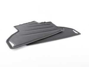 ES#3548733 - 51472458440 - F15 Black All Weather Rubber Floor Mats - Rear - Rubber mats keep liquid from soaking in. - Genuine BMW - BMW