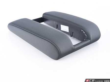 ES#86806 - 51168213881 - E39 Front Split Armrest Lid - Leather - Schwarz Montana with phone cradle - Genuine BMW - BMW