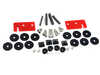ES#3129667 - MF37URRDWH - Mud Flap Kit - Red With White Logo  - Durable, polyurethane mud flaps - Rally Armor - Volkswagen