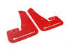 ES#3129667 - MF37URRDWH - Mud Flap Kit - Red With White Logo  - Durable, polyurethane mud flaps - Rally Armor - Volkswagen