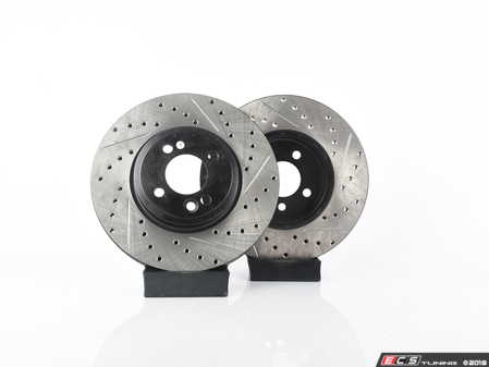 ES#2598703 - 34116858652XSSKT - Performance Front & Rear Brake Service Kit - Featuring ECS V5 Slotted/Drilled rotors and ECS EP24 "Enthusiast Performance" brake pads - Assembled By ECS - MINI