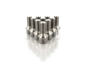 ES#3570213 - 025384ecs02-0110 - Titanium Ball Seat Wheel Bolt - 14x1.5x27mm - Set Of 10 - Lightweight, corrosion resistant, high performance lug bolts - ECS - Audi Volkswagen