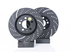ES#522209 - GD819 - Front GD Sport Rotors - Pair (280x22) - Upgrade to a slotted/dimpled rotor for improved braking - EBC - Volkswagen