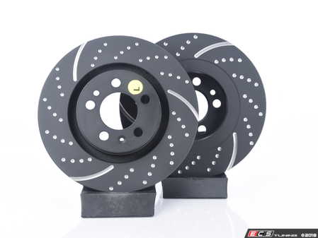 ES#522209 - GD819 - Front GD Sport Rotors - Pair (280x22) - Upgrade to a slotted/dimpled rotor for improved braking - EBC - Volkswagen