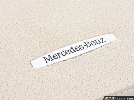 ES#3388744 - 2046802148658P90 - Carpeted Floor Mat Set - Cashmere Beige - Velour With 'Mercedes-Benz' Badge - Genuine Mercedes Benz - Mercedes Benz