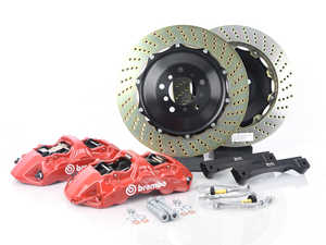 ES#2850672 - 1M1.9001A2 - Front Brembo GT 6 Piston Big Brake Kit (380x32) - Upgrade to 2 piece rotors (drilled), 6 piston calipers (red), & high performance Brembo pads - Brembo - BMW