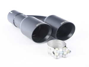 ES#3550928 - MSTIP218 - Dual GT-80 Cerakote Black Exhaust Tip Assembly - Left - Twin 80mm GT tips - Milltek Sport - Audi