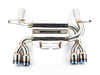 ES#2858001 - MRABEBE90M34DBT - Megan Axle Back Exhaust  - 2.5" stainless exhaust with quad 3" blue titanium tips - Megan Racing - BMW