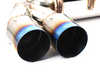 ES#2858001 - MRABEBE90M34DBT - Megan Axle Back Exhaust  - 2.5" stainless exhaust with quad 3" blue titanium tips - Megan Racing - BMW