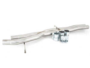 ES#3521607 - 024365ecs01KT - B9 S4 3.0T Center X-Pipe - Sound great and save weight! Eliminate the center resonator on your OE system for a more aggressive exhaust note - ECS - Audi