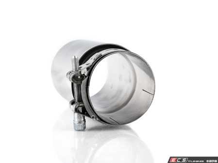 ES#3508475 - EX-91-52CPL - 3.0" Clamp On Exhaust Tip - Polished  - Stainless Steel exhaust tip featuring clamp on attachment. 2.5" Inlet / 3" Double Wall, Slant Cut Outlet - 42 Draft Designs - Audi BMW Volkswagen