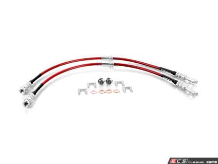 ES#3477521 - 025326ECS01 - Exact-Fit Stainless Steel Brake Lines - Front - Front set of DOT-compliant lines for an improved pedal feel - ECS - Audi Volkswagen
