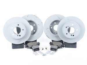 ES#2770975 - 004420022067KT7 - Front & Rear Brake Service Kit - Featuring Genuine Mercedes-Benz Rotors And Pads - Genuine Mercedes Benz - Mercedes Benz