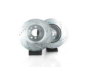 ES#3477512 - EBR1416XPR - Evolution Tru-Cast Drilled And Slotted Rotor Pair - Rear (345x24) - Performance rotors built to cool quickly and prevent corrosion for years of rough us and abuse. - Power Stop - BMW