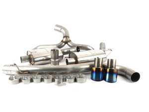 ES#3575987 - SSXVW441 - 3.0" Non-Resonated (Louder) Cat-Back - With Burnt Titanium GT-100 Trims - Get the sound and look you want! - Milltek Sport - Volkswagen