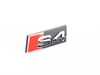 ES#3181092 - 8W0853736A2ZZ - S4 Front Grille Emblem - Chrome / Red clip on emblem - Genuine Volkswagen Audi - Audi