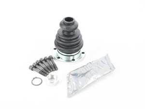 ES#3449467 - 443498201A - Front Inner CV Joint Boot Kit - Complete boot kit, with hardware, and grease - GKN Drivetech - Audi