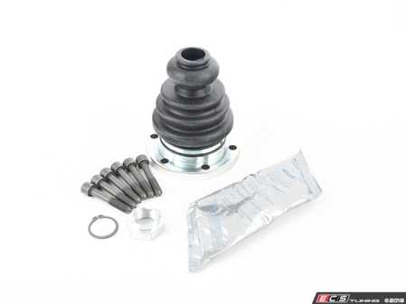 ES#3449467 - 443498201A - Front Inner CV Joint Boot Kit - Complete boot kit, with hardware, and grease - GKN Drivetech - Audi