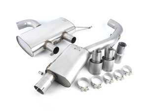 ES#2828231 - SSXVW222 - 3" Cat-Back Exhaust System - Resonated - Get that Exhaust tone you've been looking for! Features 3" construction with 4" Titanium "GT100" style tips. - Milltek Sport - Volkswagen