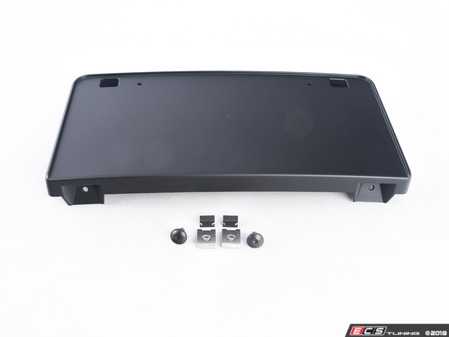 ES#2732925 - 8V5807287E3FZ - Front Plate Bracket - Black  - Allows for clean mounting of your front license plate - Genuine Volkswagen Audi - Audi