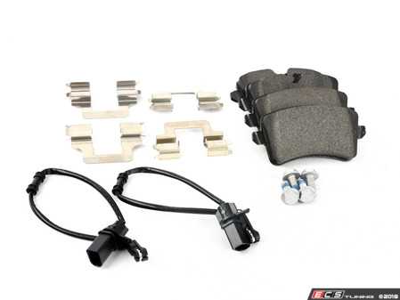 ES#3470629 - 4H0698451K - Brake Pad Set - Rear - Includes brake pad sensor wires - Pagid - Audi