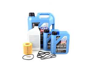 ES#3575854 - 11428637820KT - Oil Cooler Housing Gasket Kit  - Includes both oil filter housing gaskets and a Liqui Moly oil change kit - Assembled By ECS - BMW