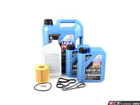 ES#3575854 - 11428637820KT - Oil Cooler Housing Gasket Kit  - Includes both oil filter housing gaskets and a Liqui Moly oil change kit - Assembled By ECS - BMW