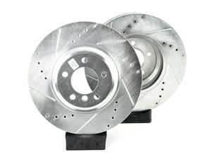 ES#3155337 - EBR850XPR - Evolution Tru-Cast Drilled And Slotted Rotor Pair - Front (348x30) - Performance rotors built to cool quickly and prevent corrosion for years of rough us and abuse. - Power Stop - BMW