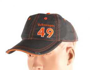 ES#2063717 - 14729 - Orange Volkswagen 49 Cap - (NO LONGER AVAILABLE) - Since 1949, vw has been refining the design! - DriverGear - 