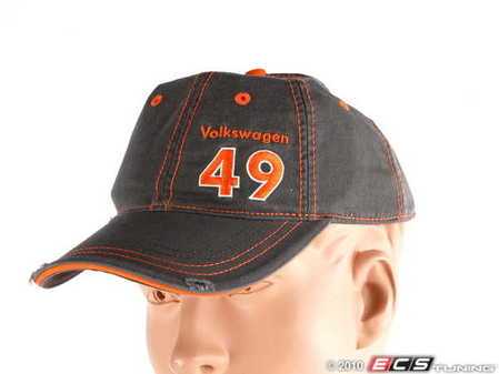 ES#2063717 - 14729 - Orange Volkswagen 49 Cap - (NO LONGER AVAILABLE) - Since 1949, vw has been refining the design! - DriverGear - 