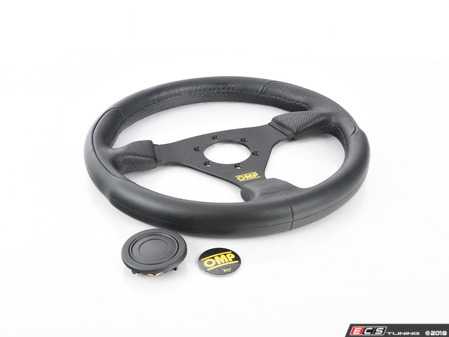 ES#3240982 - OD/1981 - Racing GP Polyurethane Racing Steering Wheel - Black - Universal sport steering wheel with a 330mm diameter. - OMP - BMW MINI