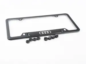 Audi Rings License Plate Frame - Black