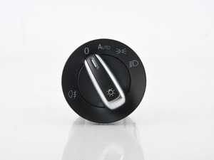 ES#2506835 - 3C8941431XSH - Automatic European Headlight Switch - Brushed Trim - Controls headlights, parking lights, and rear fog lights - Genuine European Volkswagen Audi - Volkswagen