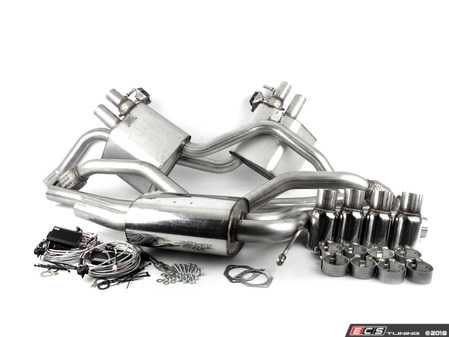 ES#2827520 - SSXAU403 - Cat-Back Exhaust System - ValveSonic - 2.37" stainless steel with quad 80mm polished tips - Milltek Sport - Audi