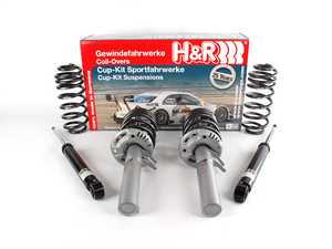 ES#5770 - 31043t-3 - Touring Cup Kit - Avg lowering 2005-2006 (1.5"F & 1.4"R) 2007- (0.9"F & 0.8"R) - H&R - Volkswagen