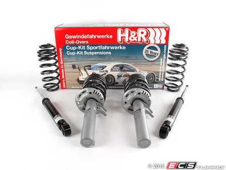 ES#5770 - 31043t-3 - Touring Cup Kit - Avg lowering 2005-2006 (1.5"F & 1.4"R) 2007- (0.9"F & 0.8"R) - H&R - Volkswagen