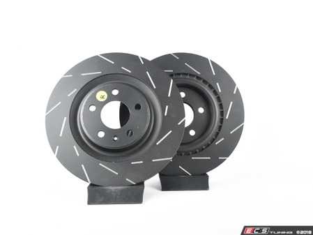 ES#2621352 - USR1846 - Rear USR Series Sport Slotted Rotors - Pair (330x22) - Upgrade to a Turbo slotted rotor for improved braking - EBC - Audi
