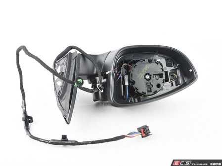 ES#2993478 - 1Q1857507BD9B9 - Mirror Assembly - Left - Mirror housing, electric adjustment and heated, does not include painted cover or glass - Genuine Volkswagen Audi - Volkswagen
