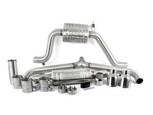 ES#3603444 - CBK0008 - APR MK7 GTI Cat-Back Exhaust System - Resonated - Hand-crafted T304 stainless-steel construction. Includes front muffler for quieter operation. - APR - Volkswagen