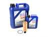 ES#3604038 - 06l103801dKT - Oil Service Kit - Includes 6 liters of Liqui Moly Leichtlauf High Tech Engine Oil (5w-40), Hengst filter, drain plug with o-ring, and oil sticker - Assembled By ECS - Audi