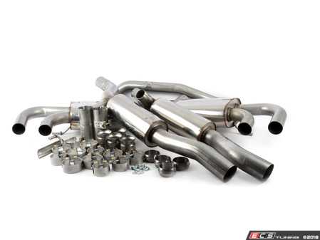ES#2827911 - SSXPO109 - Cat-Back Exhaust System - Resonated - 70mm stainless steel exhaust for use with stock tips - Milltek Sport - Porsche