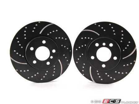 ES#522262 - GD991 - Front Cross Drilled & Slotted Brake Rotors - Pair - EBC Sport Slotted and Dimpled Rotors (332x30) - EBC - BMW