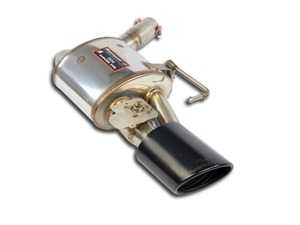 ES#3612085 - 777535 - Rear Valved Muffler Assembly With Black/Chrome Tips - Left  - Stainless muffler equipped with in-house developed Supersprint flaps, controlled by existing Audi electric servo motors from factory system - Supersprint - Audi