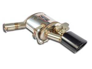 ES#3612091 - 777505 - Rear Valved Muffler Assembly With Black/Chrome Tips - Right - Stainless muffler equipped with in-house developed Supersprint flaps, controlled by existing Audi electric servo motors from factory system - Supersprint - Audi