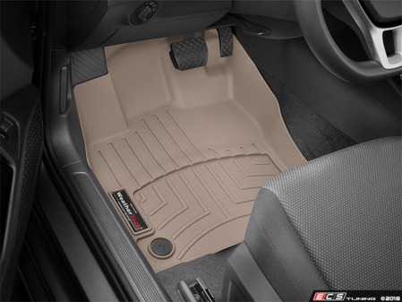 ES#3570199 - 4513171 - Front FloorLiner DigitalFit - Tan - Laser measured for perfect fitment and ultimate protection against moisture and debris - WeatherTech - Volkswagen