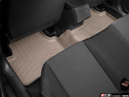 ES#3612137 - 4513172 - Rear FloorLiner DigitalFit - Tan - Laser measured for perfect fitment and ultimate protection against moisture and debris - WeatherTech - Volkswagen