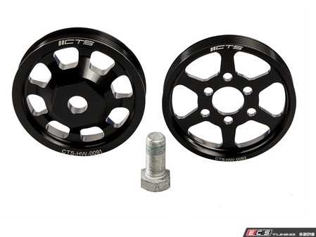 ES#3612188 - CTS-HW-0092 - Lightweight Underdrive Pulley Set - Includes a new power steering and crank pulley that allows you to use a stock belt - CTS - Volkswagen