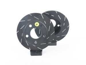 ES#522733 - USR601 - Rear Slotted Brake Rotors - Pair (245x10) - Upgrade to a slotted rotor for improved braking - EBC - Audi Volkswagen